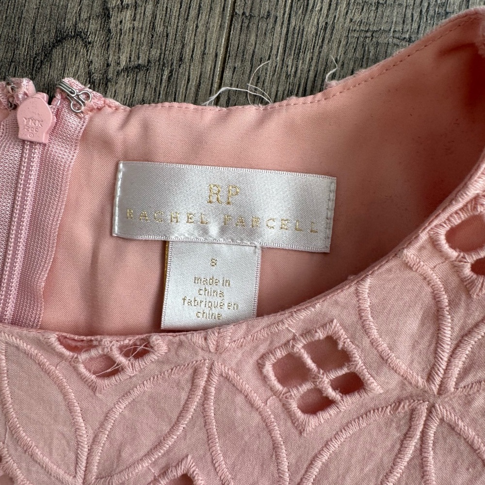 Rachel Parcell Eyelet Sheath Dress- Baby Pink- Size Small - Picture 6 of 6